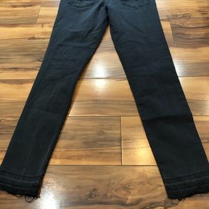 Distressed gray/black jeans